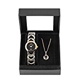 montine ladies bracelet watch diamond set with pendant necklace mox5366l47