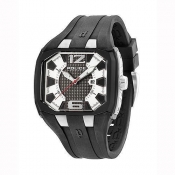 police men's silver coloured dial watch