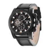 police men's black dial watch