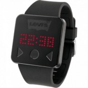 levi's unisex black lcd watch
