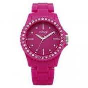 oasis ladies pink dial watch