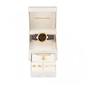 pierre cardin ladies black dial watch