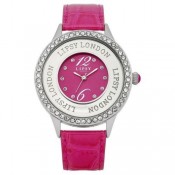 lipsy london ladies pink dial watch