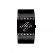 french connection ladies black dial watch