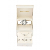 pierre cardin ladies white / silver coloured dial watch