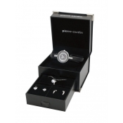 pierre cardin ladies black dial watch