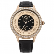 lipsy london ladies black dial watch