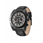police men's black multi dial watch