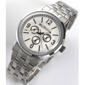 ben sherman r802 men's silver coloured face watch