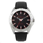 ben sherman men's black / red dial watch