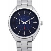 ben sherman men's black / blue dial multi dial watch